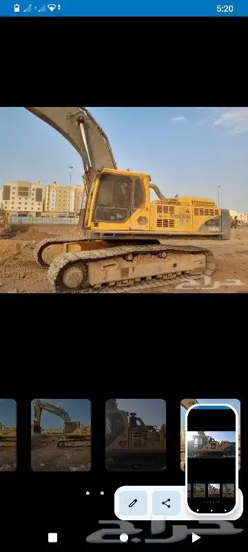 بوكلينات فولفو مقاسات كبيره 460 مع دقاقات وبواكت صخر وشيول 2