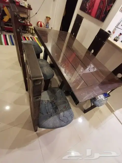 سفرة طعام طاولة طعام خشبي 6 كراسي من مفروشات ميداس 6