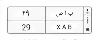 لوحة مميزة احرف لها معنى ورقمين 0