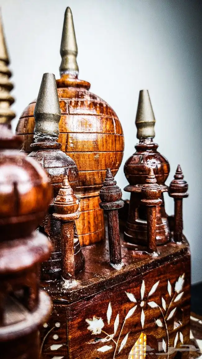 مجسم تاج محل يدوي بالصدف الاسترالي والخشب العتيق للبيع 3