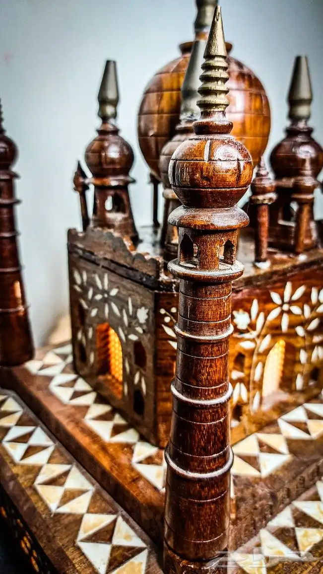 مجسم تاج محل يدوي بالصدف الاسترالي والخشب العتيق للبيع 1