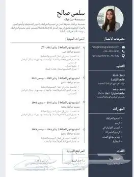 تصميم سيرة ذاتية احترافية CV 7
