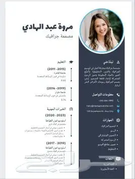 تصميم سيرة ذاتية احترافية CV 9
