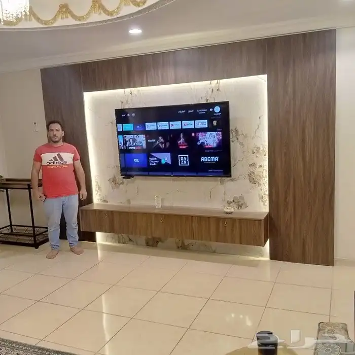 ديكور شاشه وبديل الرخام وبديل الخشب وصيانة أبواب 2