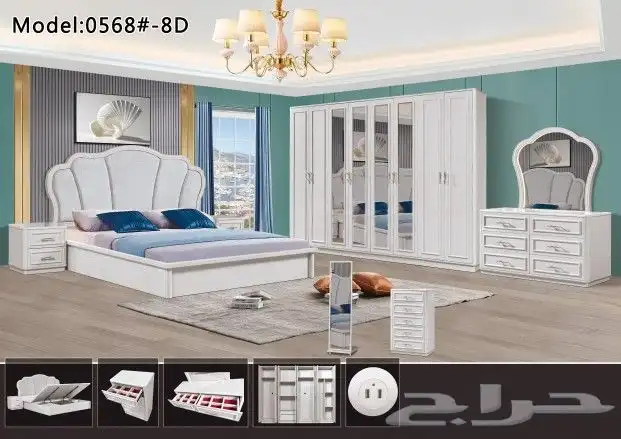 غرف نوم حديثة فخمة بأسعار منافسة 28