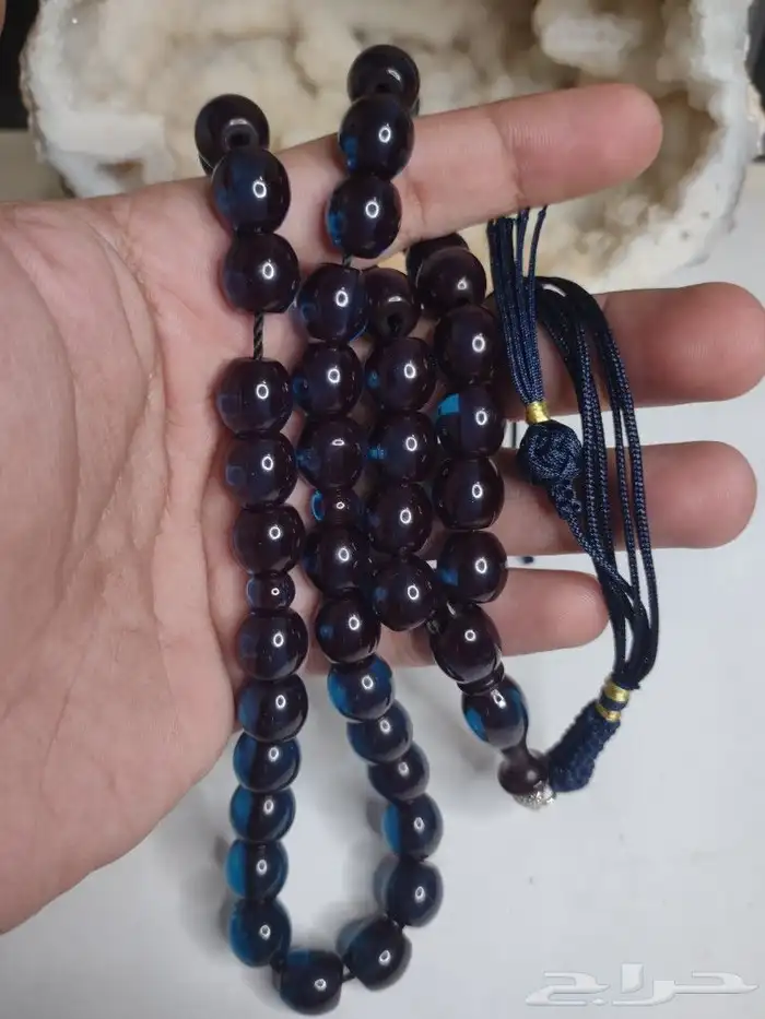 سبحه فاتوران حرباء زعفراني تركوازي 13