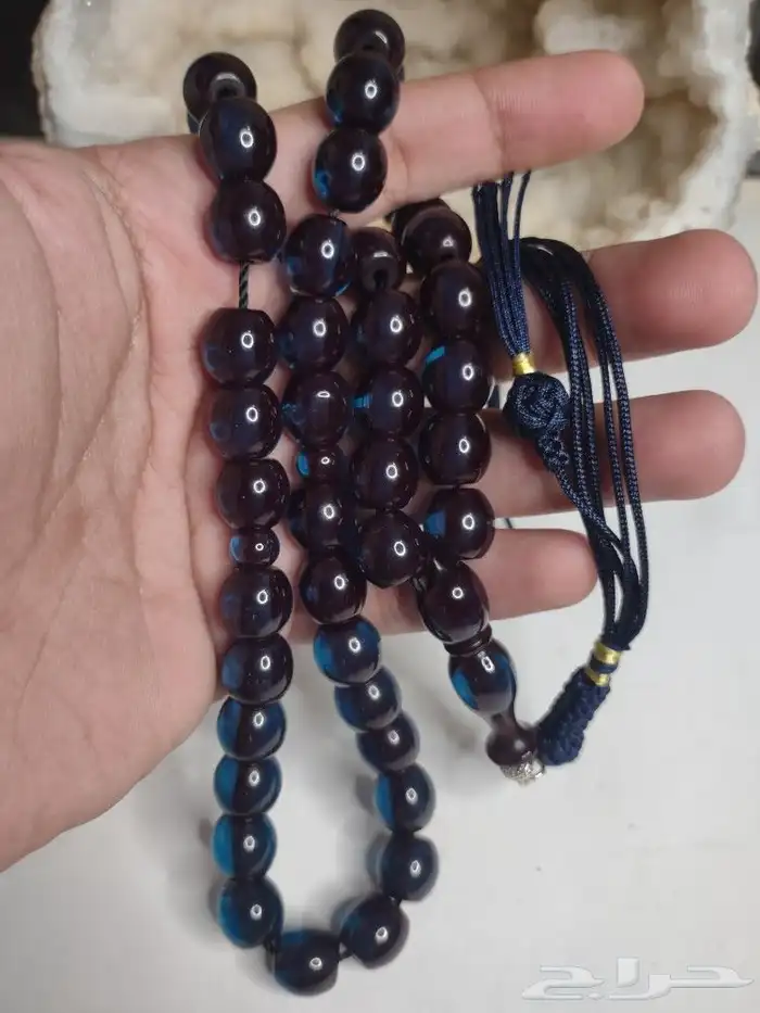 سبحه فاتوران حرباء زعفراني تركوازي 12