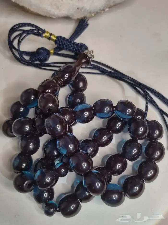 سبحه فاتوران حرباء زعفراني تركوازي 9