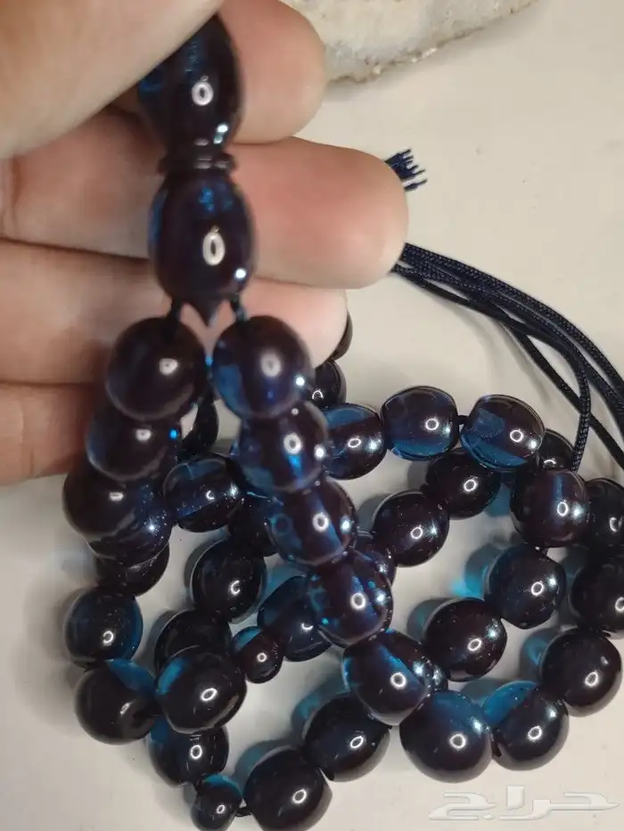 سبحه فاتوران حرباء زعفراني تركوازي 10