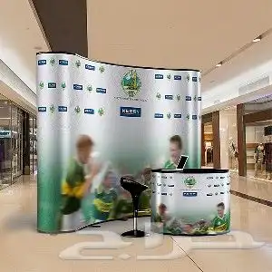 بوب أب رول أب مكعبات فوركس علم ريشة طاولة طباعةستاندات معارض 2