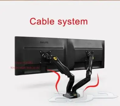 حامل شاشة كمبيوتر مزدوج وفردي الموصفات  راس يتميز بدوران 0