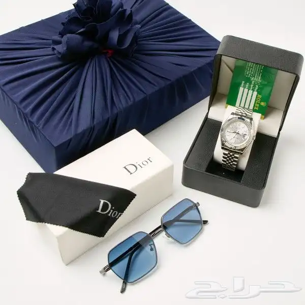 طقم ساعة رولكس ونظارة ديور رجالي 5