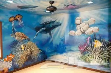 رسام وخطاط رسم المدارس والروضات ومغاسل السيارت والمحلات 3