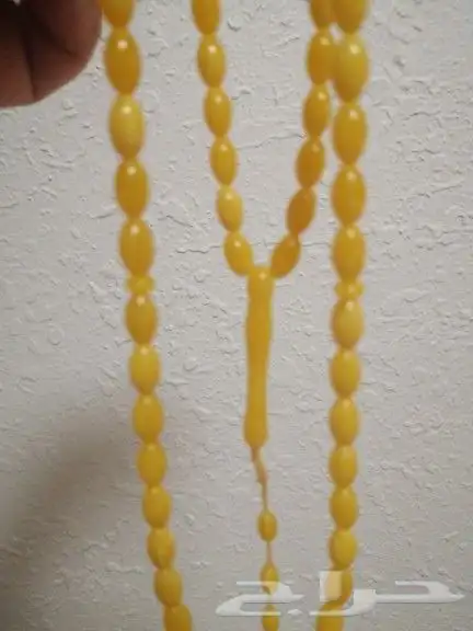 سبحة كهرمان لون منجاوي حبة زيتونه (جديدة). 3