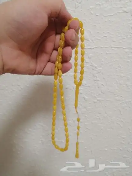 سبحة كهرمان لون منجاوي حبة زيتونه (جديدة). 0