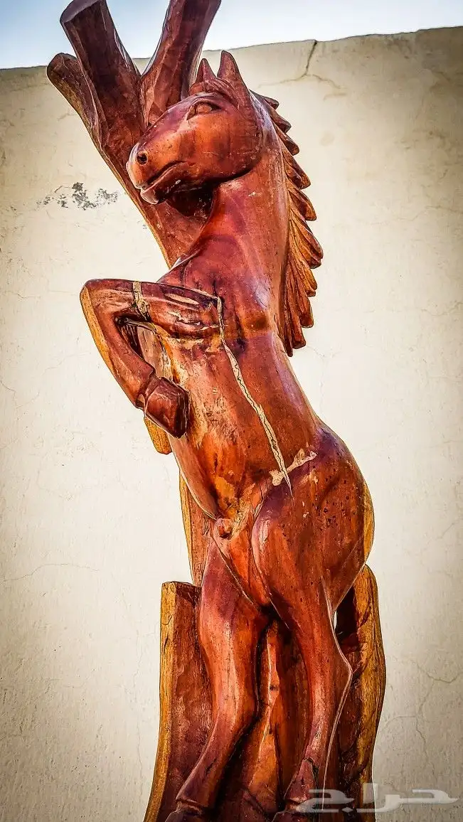 مجسم (جذع) حصان شغل يدوي نادر للبيع 3