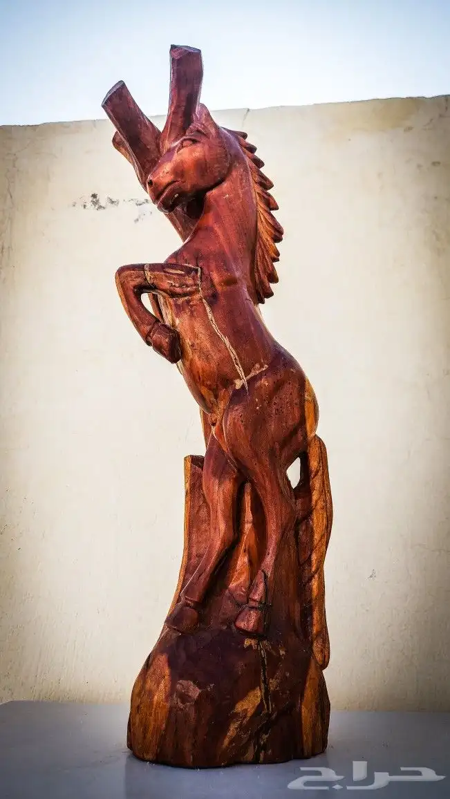 مجسم (جذع) حصان شغل يدوي نادر للبيع 0