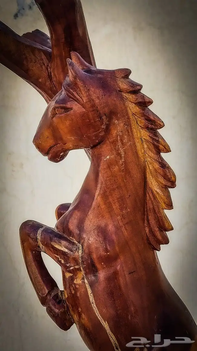مجسم (جذع) حصان شغل يدوي نادر للبيع 2