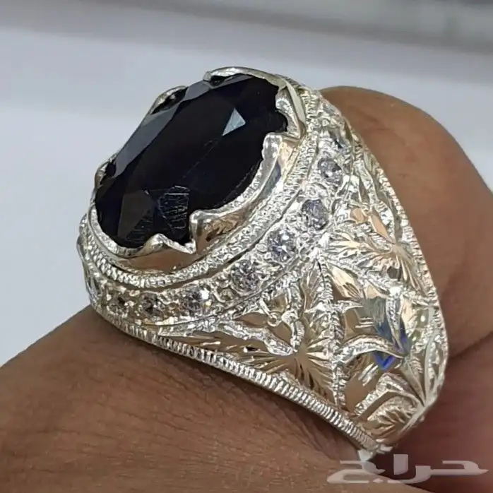 خاتم زفير افريقي طبيعي فاخره 5