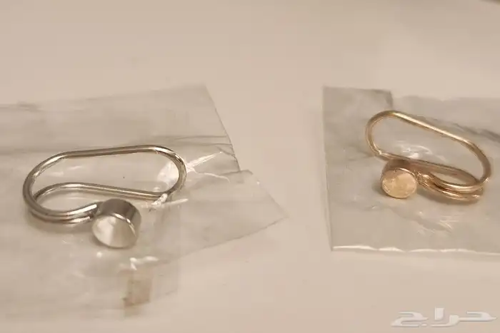 حلق أذن بدون خرم اكسسوار فضي وذهبي 2