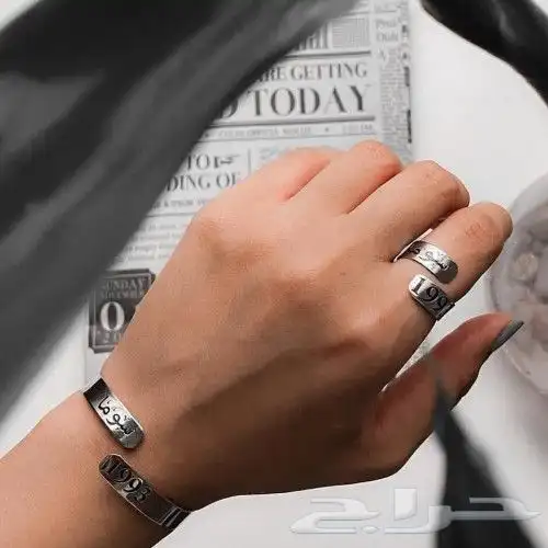 اساور ارتباط مطلي بالذهب عيار 21 ناعم ليزر تفصيل حسب طلبك 17