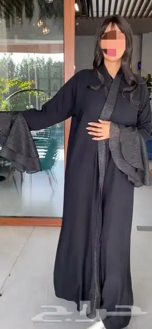عباية ندى بتدخيله قماش جاكار عبايه نسائيه القماش كوري 3