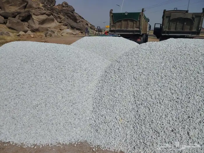 بحص ابيض زينة كسر رخام درجة اولى 3