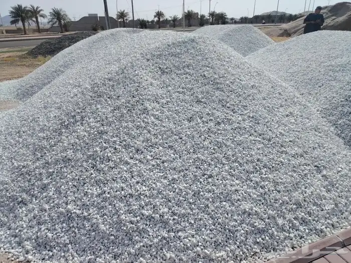 بحص ابيض زينة كسر رخام درجة اولى 0