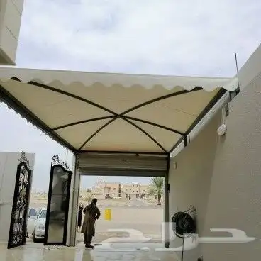 مظلات مواقف السيارات سواتر برجولات جميع أعمال الحدادة 8