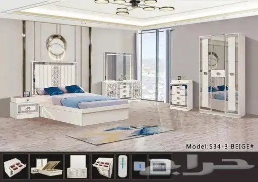 غرف نوم مودرن فخمة حديثة تركيب مجاني ضمن جدة مكة الطائف 23