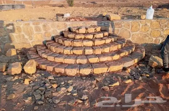 مقاول حجر طبيعي بناء ربراب تلبيس ممرات شلالات 3