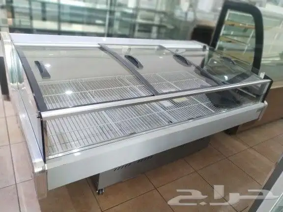 ثلاجة عرض أسماك أجبان لحوم طازجة باب سحاب زجاج أحجام مختلفة 8