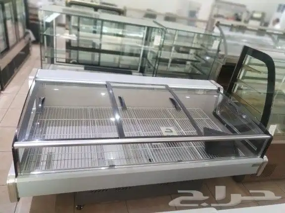 ثلاجة عرض أسماك أجبان لحوم طازجة باب سحاب زجاج أحجام مختلفة 9