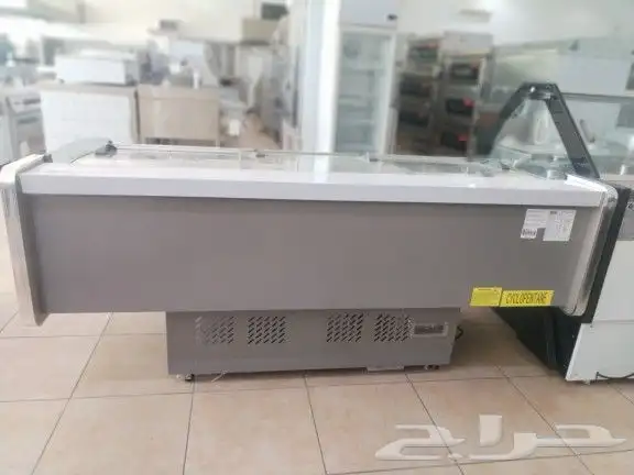 ثلاجة عرض أسماك أجبان لحوم طازجة باب سحاب زجاج أحجام مختلفة 5