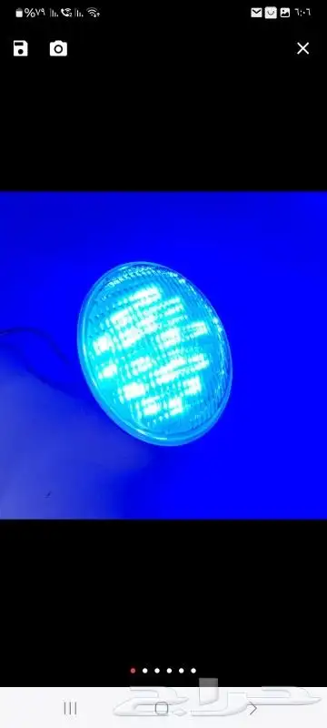 كشافات مسابح ليد لون ازرق 72 وات 1