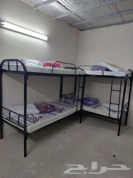 سريرحديد دور ودورين مراتب طبيه بطانيات تجهيز سكن عماله 3
