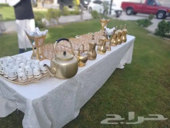 الرياض حي الرمال حفلات مناسبات طاولات كراسي قهوجيين صبابين 1