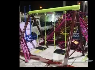 مرجيحه دواره زليتا نطاطه كله في حديد بلاستيك مرجيحه كله في ذ 3