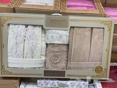 روب حمام قطن مقاس كبير 11قطعة روب حمام مناشف كبير وصغير قطن 10
