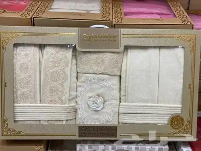روب حمام قطن مقاس كبير 11قطعة روب حمام مناشف كبير وصغير قطن 9
