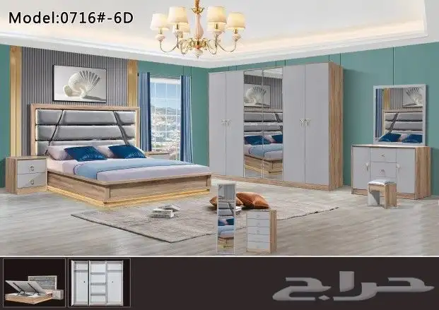 غرف نوم جديدة مع توصيل مجاني 12