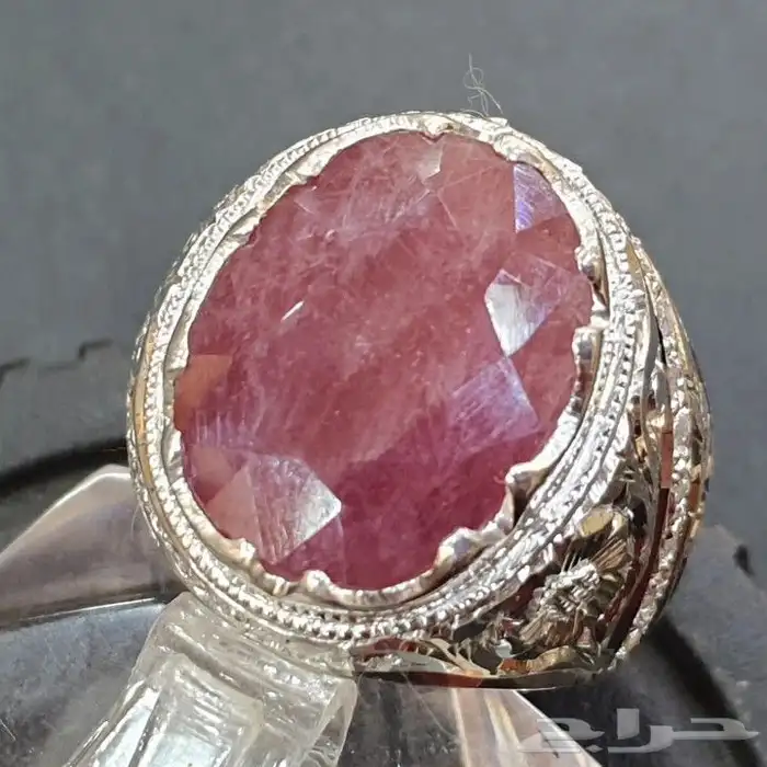 خاتم ياقوت افريقي طبيعي فاخره 3