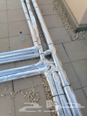 شركة عزل مواسير المياه من الحرارة تغليف المواسير بالصوف الصخ 0