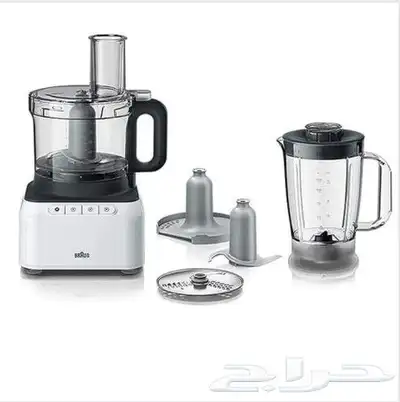 محضر طعام براون BRAUN لون أبيض  800 واط خلاط سعة 1.2 لتر 4