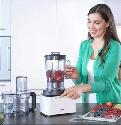 محضر طعام براون BRAUN لون أبيض  800 واط خلاط سعة 1.2 لتر 2