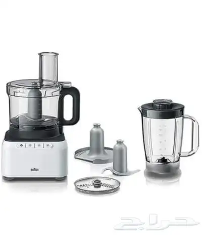 محضر طعام براون BRAUN لون أبيض  800 واط خلاط سعة 1.2 لتر 1