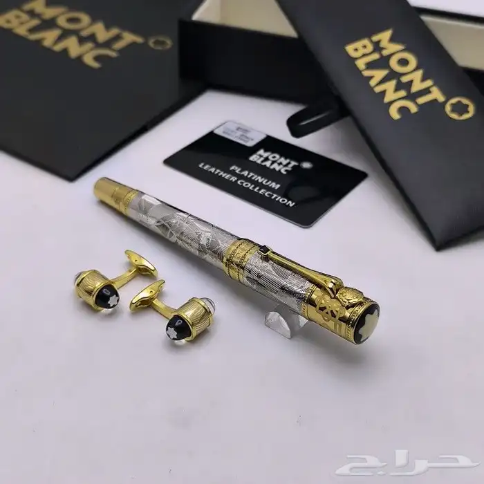 قلم مع كبك ماركة مونت بلانك 8