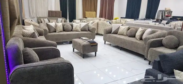 كنب مودرن 11نفر الاهبه الجديد ثلاث كبير وثنين كرسي 0