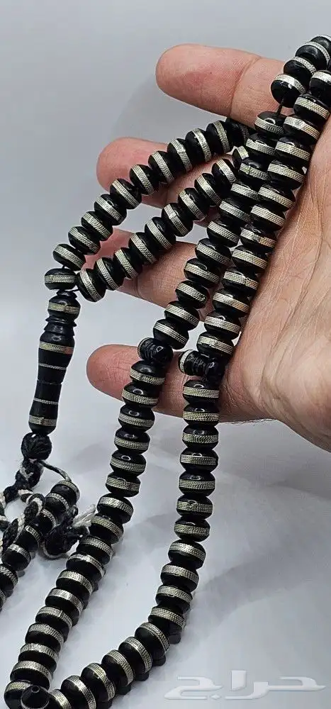 سبحة يسر مطع مة بالفضة ثقيل 3