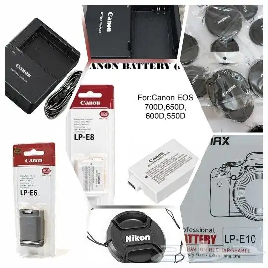شاحن وبطاريات لي كميرات كانون ونيكون 7